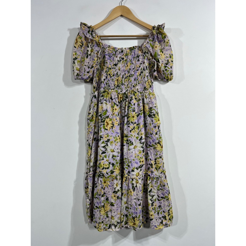 Vineyard Vines Cottagecore Feminine Floral Smocked Midi Dress Small Boho Preppy
